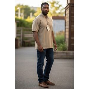 5.11 Tactical Series Polo Shirt Men's 2XL Beige Tan Short Sleeve Golf Military